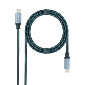 Cable USB 3.1 GEN2 USB-C a USB-C 0,5m GRIS NANOCABLE