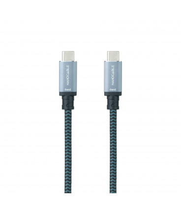 Cable USB 3.1 GEN2 USB-C a USB-C 1m GRIS NANOCABLE