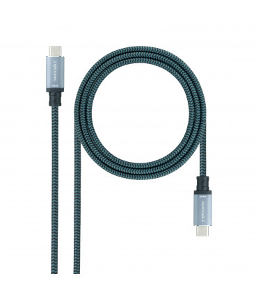 Cable USB 3.1 GEN2 USB-C a USB-C 2m GRIS NANOCABLE