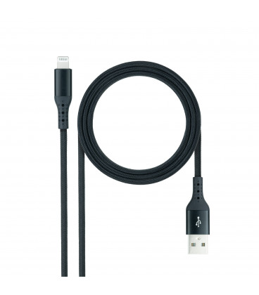 Cable LIGHTNING a USB 2.0 Mallado 1m NANOCABLE