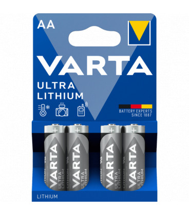 Pila Litio LR06 AA VARTA 1,5V (blister de 4 pilas)