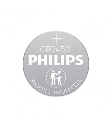 Pila Litio CR2450  PHILIPS 3Vdc (Blister 1 pila)