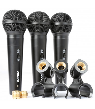 3 Microfonos Mano Dinamicos VONYX VX1800S