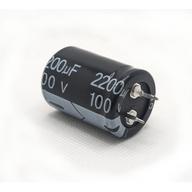 220uF 100Vdc Condensador Electrolitico 105º 25x35 SNAP-IN