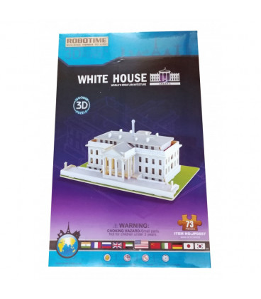 Puzzle Madera 3D Casa Blanca