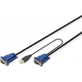 Cable KVM VGA PS/2 USB 3m