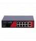 Switch PoE Ethernet 8Port 10/100 2 Uplink Gigabit
