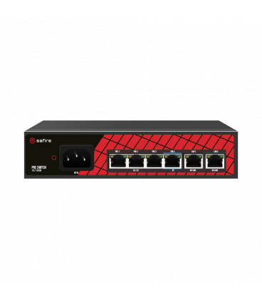 Switch PoE Ethernet  4Port 10/100 4+2