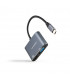 Conversor USB-C a HDMI/VGA 4K GRIS NANOCABLE