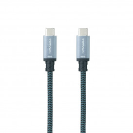 Cable USB-C a USB-C 2m USB3.2 GRIS NANOCABLE