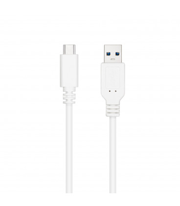 Cable USB-A a USB-C USB3.1 0,5m BLANCO NANOCABLE