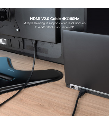 Cable HDMI V2.0 4K@60Hz 18Gbps CCS 0,5m NANOCABLE