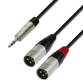 Cable JACK 3,5 ST a 2 XLR Macho 3m ADAM STAR4
