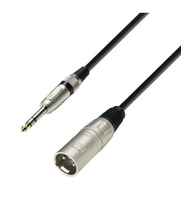 Cable XLR Macho a JACK 6,3 Stereo 1m