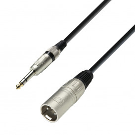 Cable XLR Macho a JACK 6,3 Stereo 6m