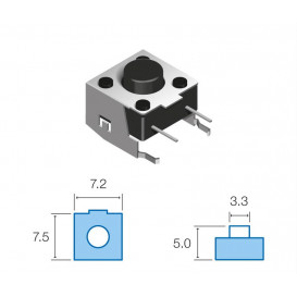 Micro Pulsador Tacto L:4,75mm HST0266 codo