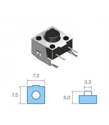 Micro Pulsador Tacto L:4,75mm HST0266 codo
