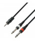 Cable JACK 3,5 ST a 2 JACK 6,3 Mono 1m