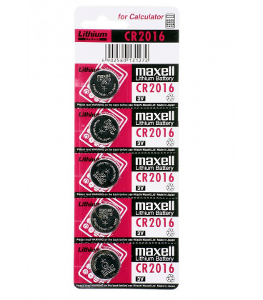 Pila Litio CR2016 MAXELL 3V 75mA (Precio de 5 Pilas)