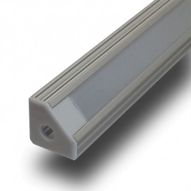 Perfil Aluminio Tira LED Esquina Opal 1m