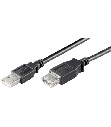 Cable USB 2.0 A macho a hembra Prolongador 0,6m