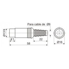 More about Conector DIN Macho 6Pin 60º
