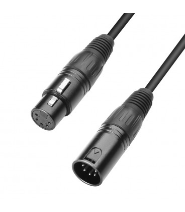 Cable DMX XLR Macho 5P a XLR Hembra 5P 10mts