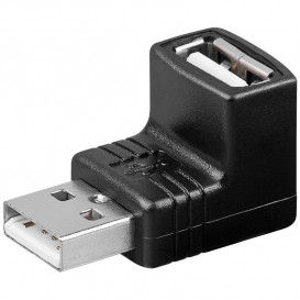 Adaptador USB 2.0 a USB A Acodado 90º
