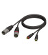 Cable XLR 2 Macho a 2 RCA Macho 1,5m