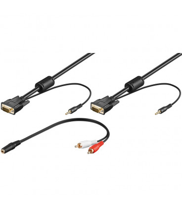 Cable VGA con Audio Jack Stereo 3,5 5mts