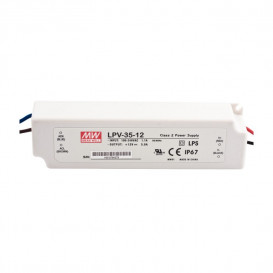 Fuente Alimentación LEDs 12Vdc 36W 3A IP67 MeanWell