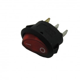 Interruptor Ovalado Luminoso Rojo 6A 250V 3 Faston