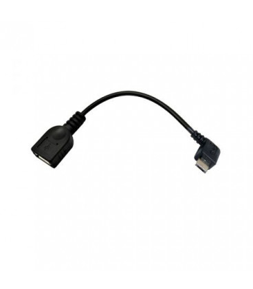 Cable USB A Hembra a MicroUSB B Macho OTG Acodado