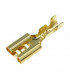 Faston Hembra 9,5mm Desnudo dorado Cable 3-6mm