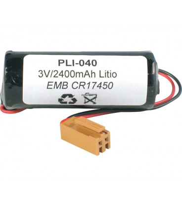Pack Pila Litio 3V 2400mA CR17450 con conector