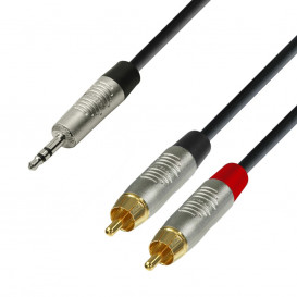 Cable JACK 3,5 ST Macho a 2RCA Macho 1,5m REAN
