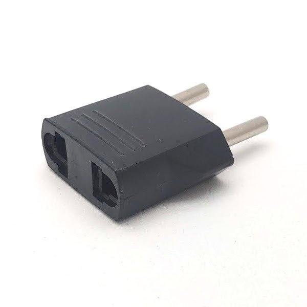 ADAPTADOR Red Electrica Clavija Americana a Europea 2,5A/250Vac Negra