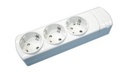 BASE Múltiple 3 Tomas Schuko sin Interruptor sin Cable BLANCO